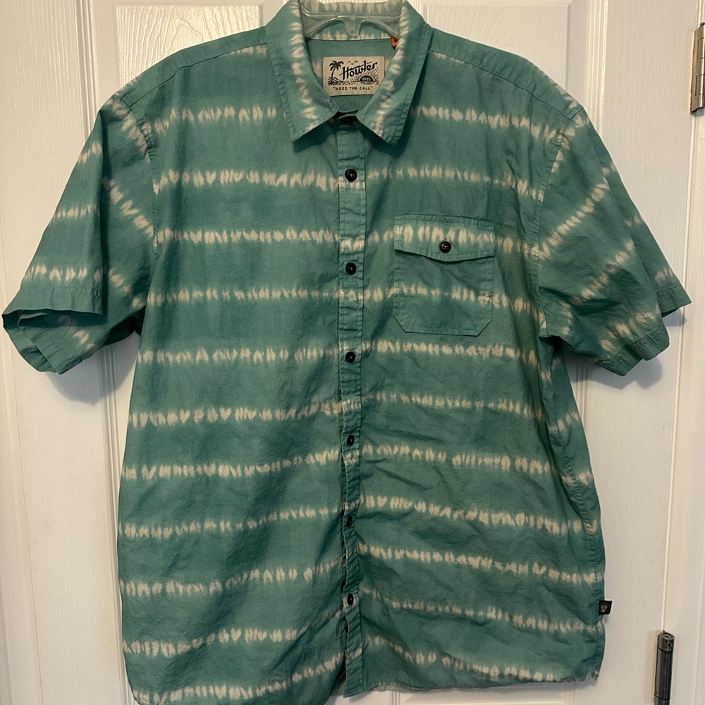 Howler Bros Shirt Mens XL Button Up San Gabriel Short Sleeve shirt Extra Large
